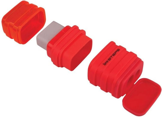 Serve Plastic Double Sharpener Red with Eraser 1pcs