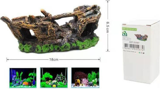 Tpster Διακοσμητικό Καράβι Ενυδρείου 18x6.5cm