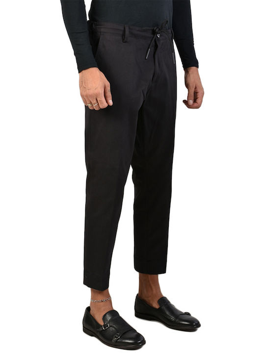 Chinos Trousers with Elastic Xagon Black