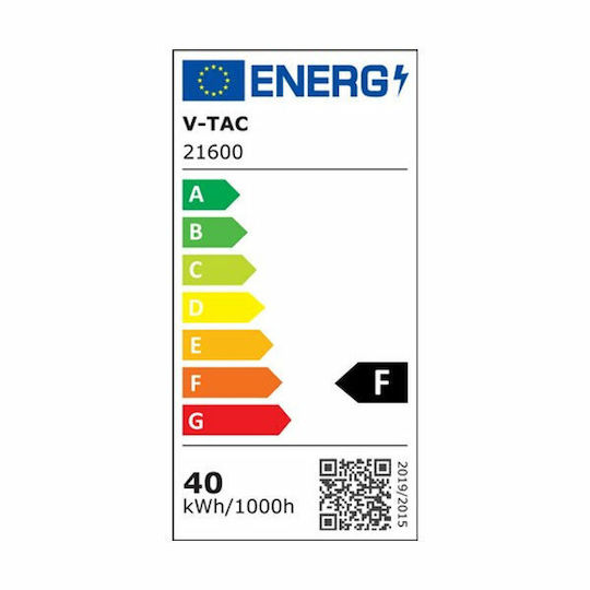 V-TAC LED Lumina liniară Lumină Plafon 40W Alb rece IP20 cu Intensitate Reglabilă L120xL3.5xÎ6.7cm