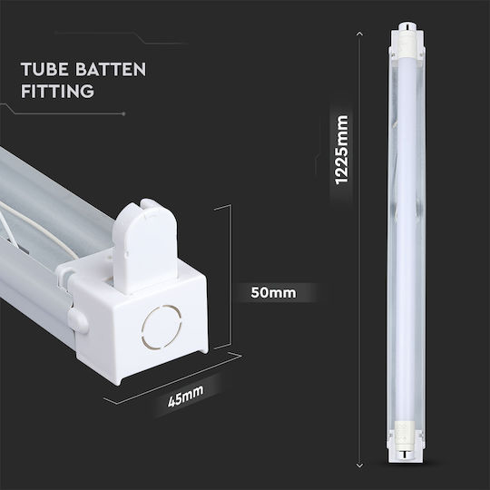 V-TAC Lighting Batten with LED Lamp T8 120cm