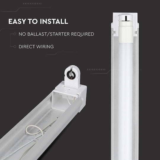 V-TAC Lighting Batten with LED Lamp T8 120cm