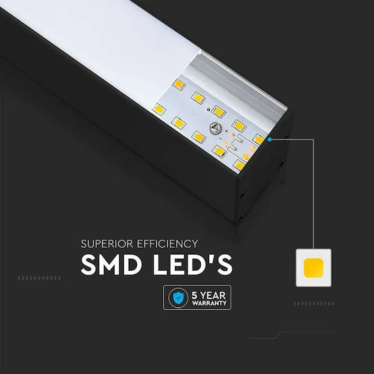 V-TAC LED Lumina liniară Lumină Plafon 40W Alb rece IP20 cu Intensitate Reglabilă L120xL3.5xÎ6.7cm