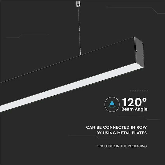 V-TAC LED Lumina liniară Lumină Plafon 40W Alb rece IP20 cu Intensitate Reglabilă L120xL3.5xÎ6.7cm