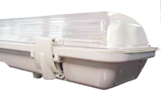 Aca Metallic Fluorescent Ceiling Light 18W T8 Shape for G13 Base L61xD30xH6.5cm