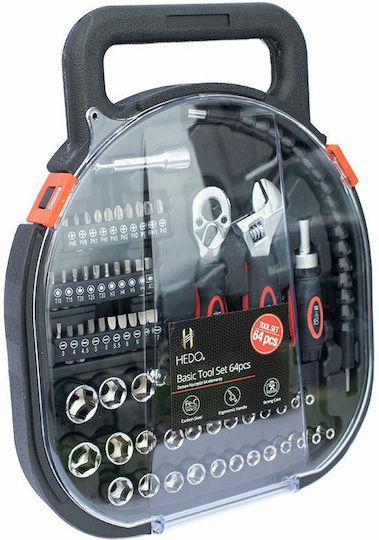 HedoTools Ratchet and Socket Set 64 Pieces