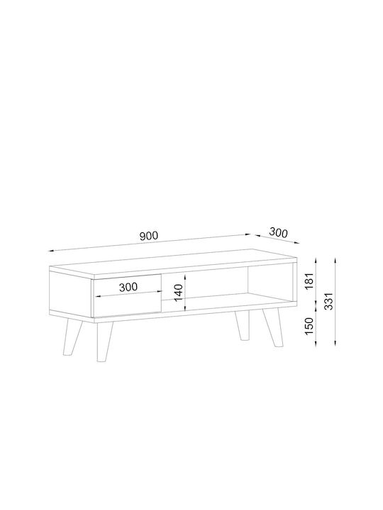 TV-Ständer Telendos Beiges M90xP30xH33cm