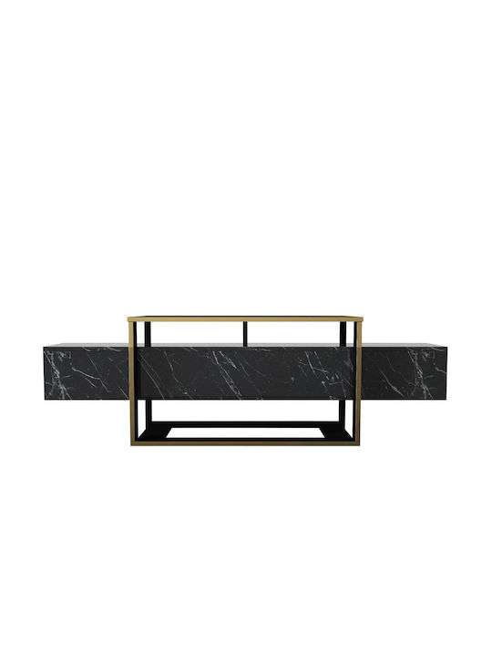 Stand TV Levitha Negru L160xA50xÎ46cm