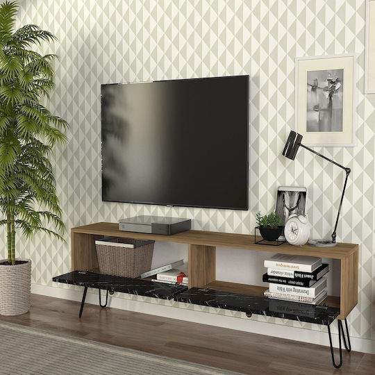 Έπιπλο Τηλεόρασης Drima Φυσικό / Μαύρο Μ160xΠ30xΥ45cm