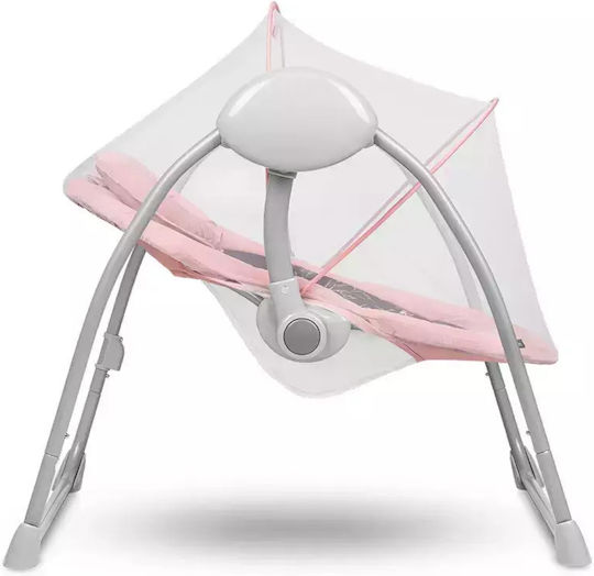 Lionelo Electric Relax pentru Bebeluși Leagăn Ruben cu Muzică Roz pentru Copil până la 12kg