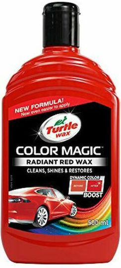 Turtle Wax Цветна Магическа Вакса Червена Паста За Ваксиране На Автомобил За Червени Оттенъци На Каросерия 500мл