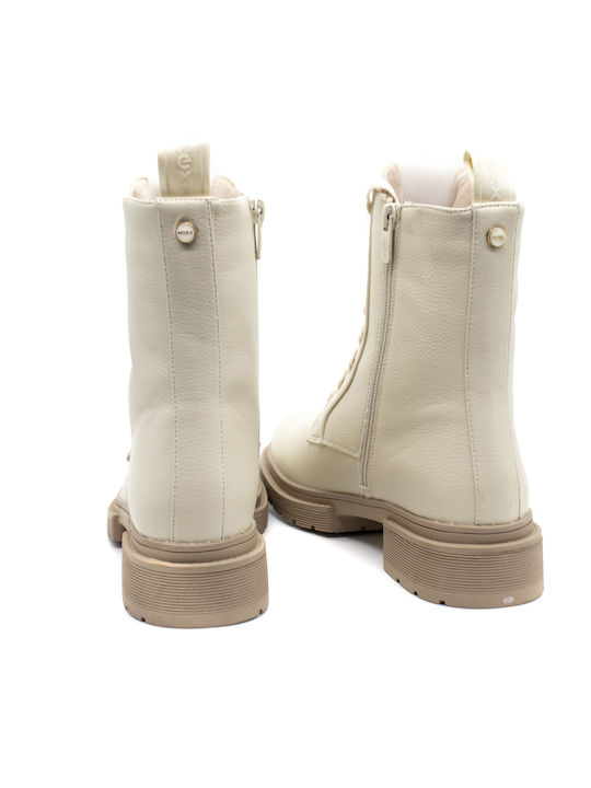 Holea Leather Women's Ankle Boots Off White