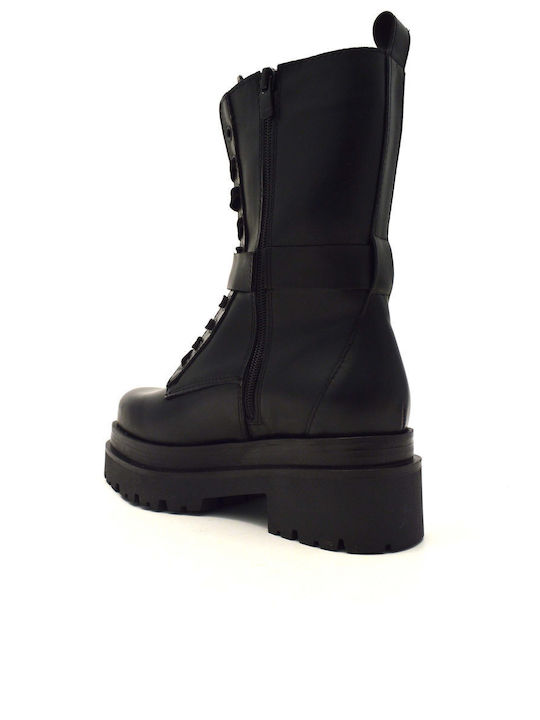 Leather Women's Ankle Boots Black