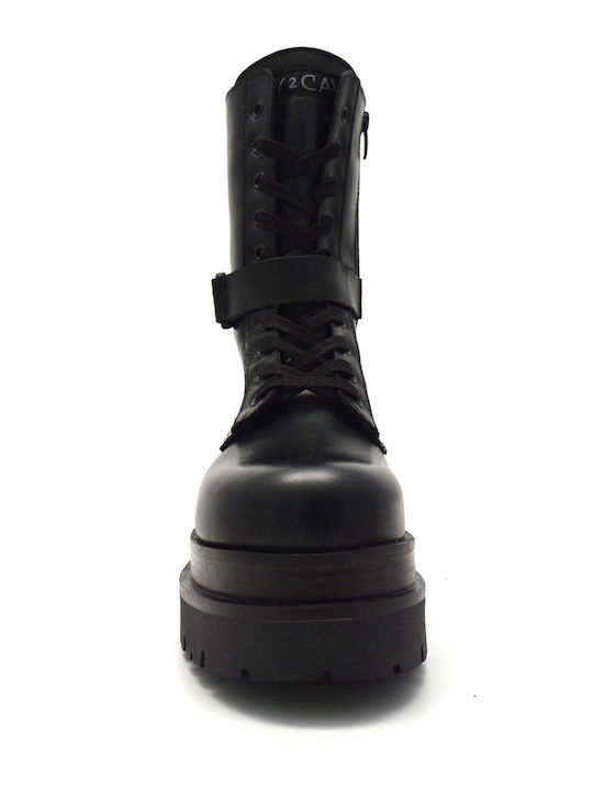 Leather Women's Ankle Boots Black