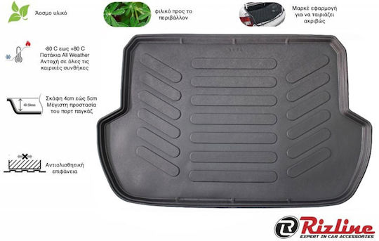 Rizline Kofferraummatten Wannenartig 1Stück aus TPE für Subaru Forstwirt 2012-2018 Schwarz