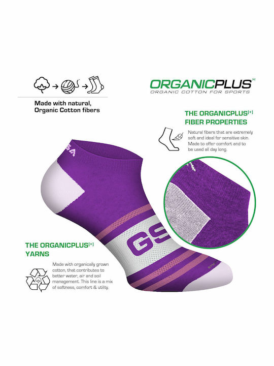 GSA Athletic Kids' Ankle Socks Purple 6 Pairs