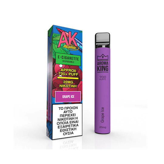 Atomic Einweg-E-Zigarette 700 Einweg-E-Zigaretten Grape Ice 2ml 20mg Lila