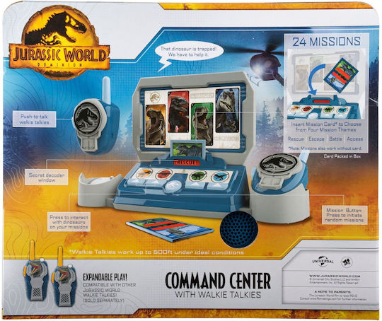 eKids Jurrasic World Walkie Talkies Command Center Paw Patrol For 3+ Years 3 Pieces