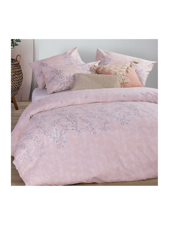 Nef-Nef Homeware Salvia Σετ Σεντόνια Υπέρδιπλα 240x270εκ. Pink (4τμχ)