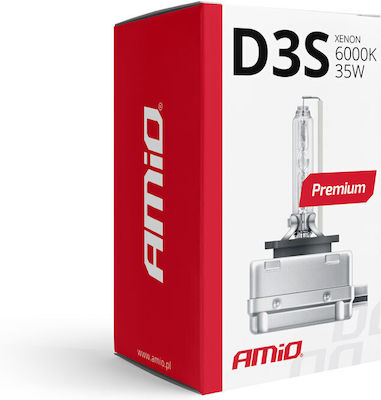 AMiO Lampen Auto Premium D3S Xenon 6000K Kaltes Weiß 12V 35W 1Stück