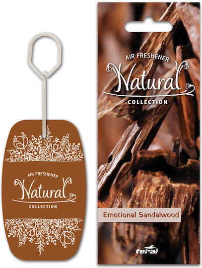 Feral Lufterfrischer-Karte Autoanhänger Natural Collection Gartenia / Jasmin / Lavendel / Sandelholz 6Stück