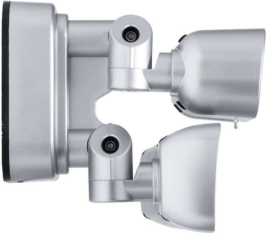 GloboStar 86044 IP Surveillance Camera Wi-Fi Full HD 1080p Waterproof Battery Powered with Two-Way Communication Silver