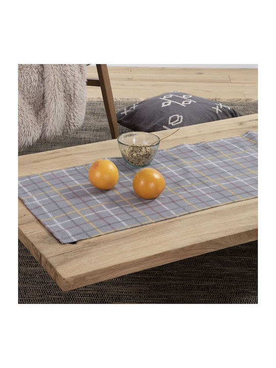 Nef-Nef Homeware Welder Cotton & Polyester Tablecloth Runner Grey 45x140cm