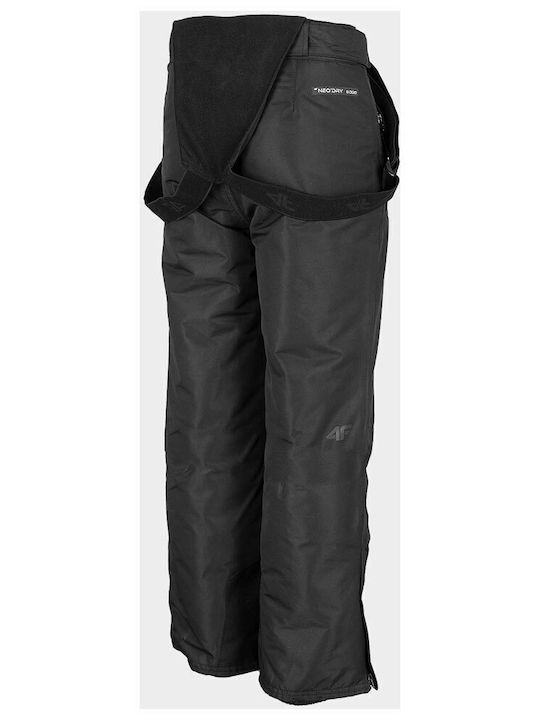 4F HJZ22-JSPMN001-20S Kids Dungarees for Ski & Snowboard Black