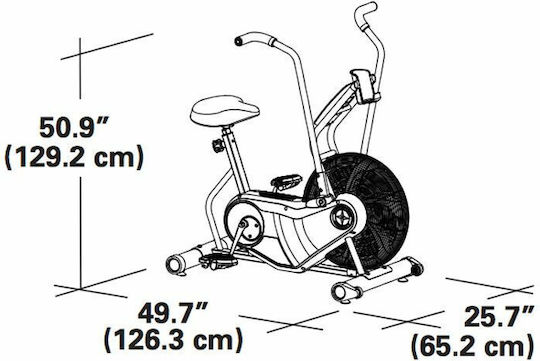 Schwinn Airdyne AD6 Όρθιο Ποδήλατο Γυμναστικής με Αντίσταση Αέρα και Ροδάκια