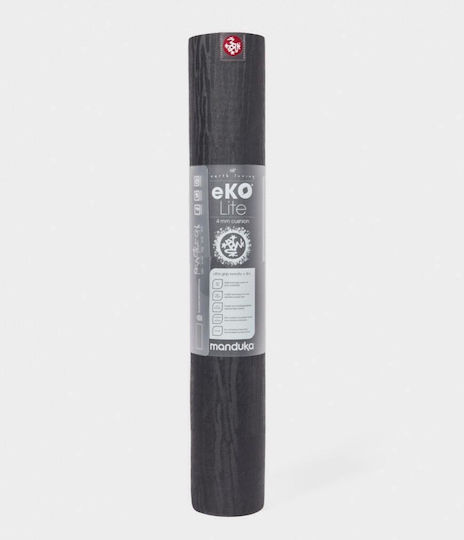 Manduka Eko Lite Yoga Mat 4mm Στρώμα Yoga Γκρι (180x61x0.4cm)