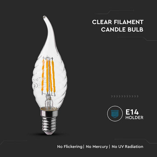 V-TAC LED Bulb 4W 118mm for Socket E14 Cool White 400lm