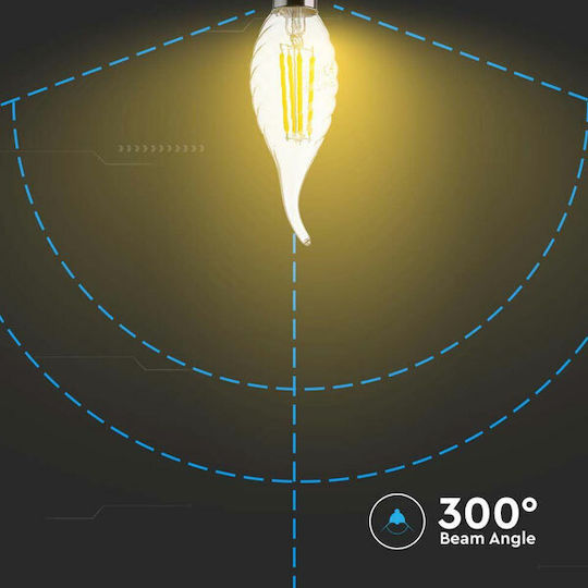 V-TAC LED Bulb 4W 118mm for Socket E14 Natural White 400lm