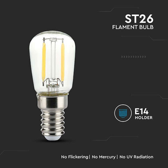 V-TAC LED крушка 2W за фасунга E14 и форма ST26 Хладно бяло 200лм