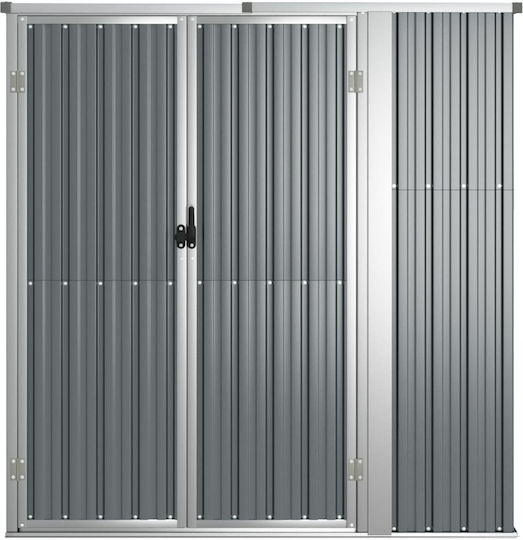 Metallic Garden Shed Galvanized Grey M1.61xW0.89xH1.61m