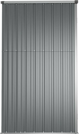 Metallic Garden Shed Galvanized Grey M1.61xW0.89xH1.61m