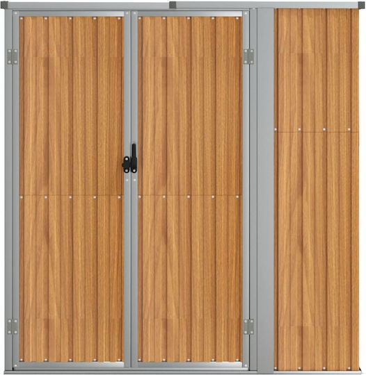 Metallic Garden Shed Galvanized Brown M1.61xW0.89xH1.61m