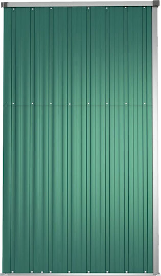 Metallic Garden Shed Galvanized Green L2.25xW0.89xH1.61m