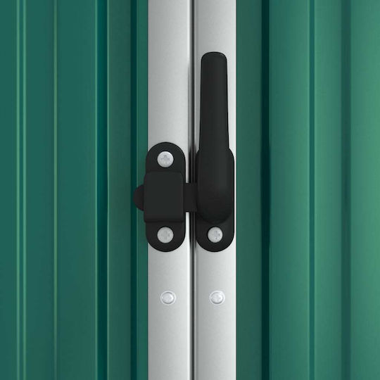 Metallic Garden Shed Galvanized Green L2.25xW0.89xH1.61m