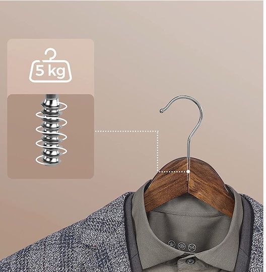Songmics Вешалка за Дрехи Кафяв CRW02V20 20бр