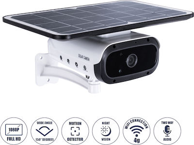 GloboStar IP Surveillance Camera Wi-Fi 1080p Full HD Waterproof Battery