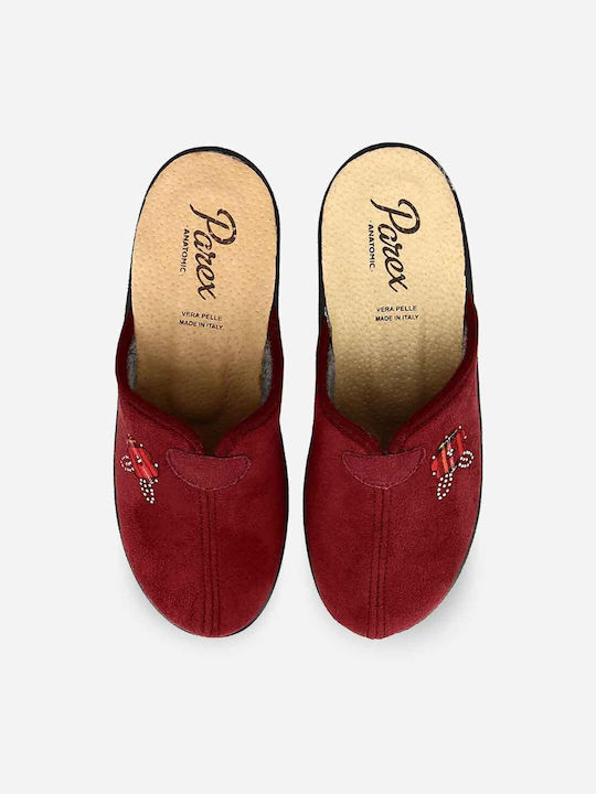 Parex Women's Slipper In Burgundy Colour