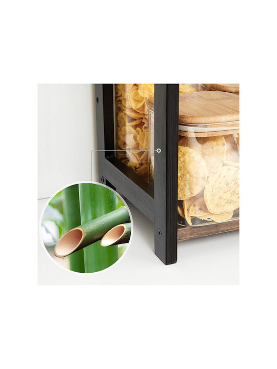 Songmics Wooden Brown Spice Organizer