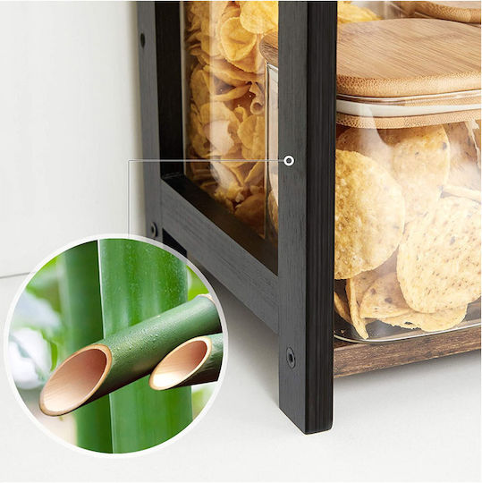 Songmics Gewürzorganisator Hölzernes Braun