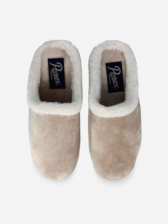 Parex Women's Slipper with Fur In Beige Colour