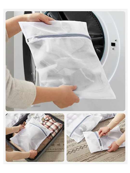 Songmics Wicker Collapsible Laundry Basket 90lt 46x33x60cm Gray