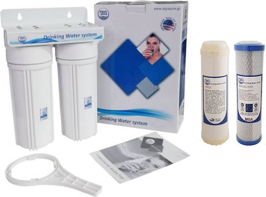 Aqua Pure Home Ufcto Dispozitiv de filtrare a apei Sub chiuvetă / Aprovizionare centrală Dublu cu filtru de înlocuire Aqua Pure APUF 2T 0,01 μm, Aqua Pure PLUS AP-CTO 975 0,6 μm Aqua Pure Home Ufcto Dispozitiv de filtrare a apei Sub chiuvetă / Aprovizionare centrală Dublu cu filtru de înlocuire Aqua Pure APUF 2T 0,01 μm, Aqua Pure PLUS AP-CTO 975 0,6 μm