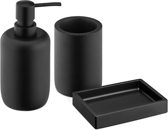 Navaris Set Accesorii Baie Plastic Negru 3buc Navaris Set Accesorii Baie Plastic Negru 3buc