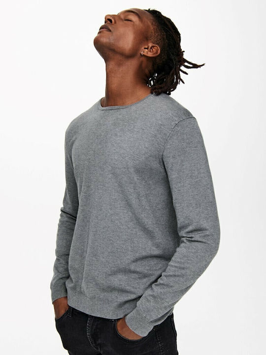Long Sleeve Sweater Medium Grey Melange