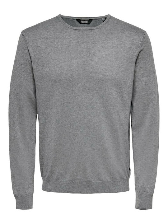 Long Sleeve Sweater Medium Grey Melange