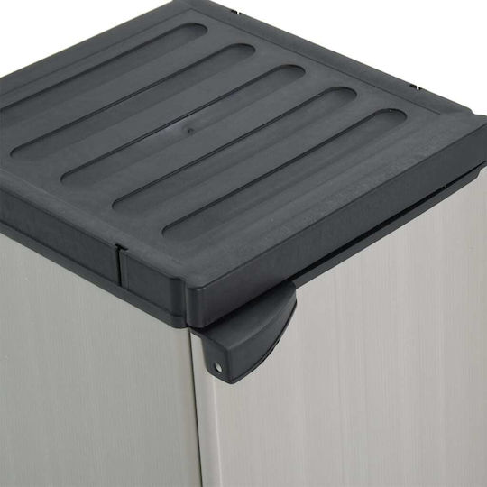 Single-Leaf Plastic Cabinet with Locking Capability with 1 Shelf Suitable for Small Spaces Grey 35x40x85 cm